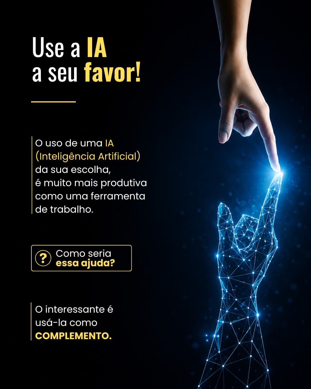 Carrossel educativo sobre IA no processo criativo: use a IA a seu favor
